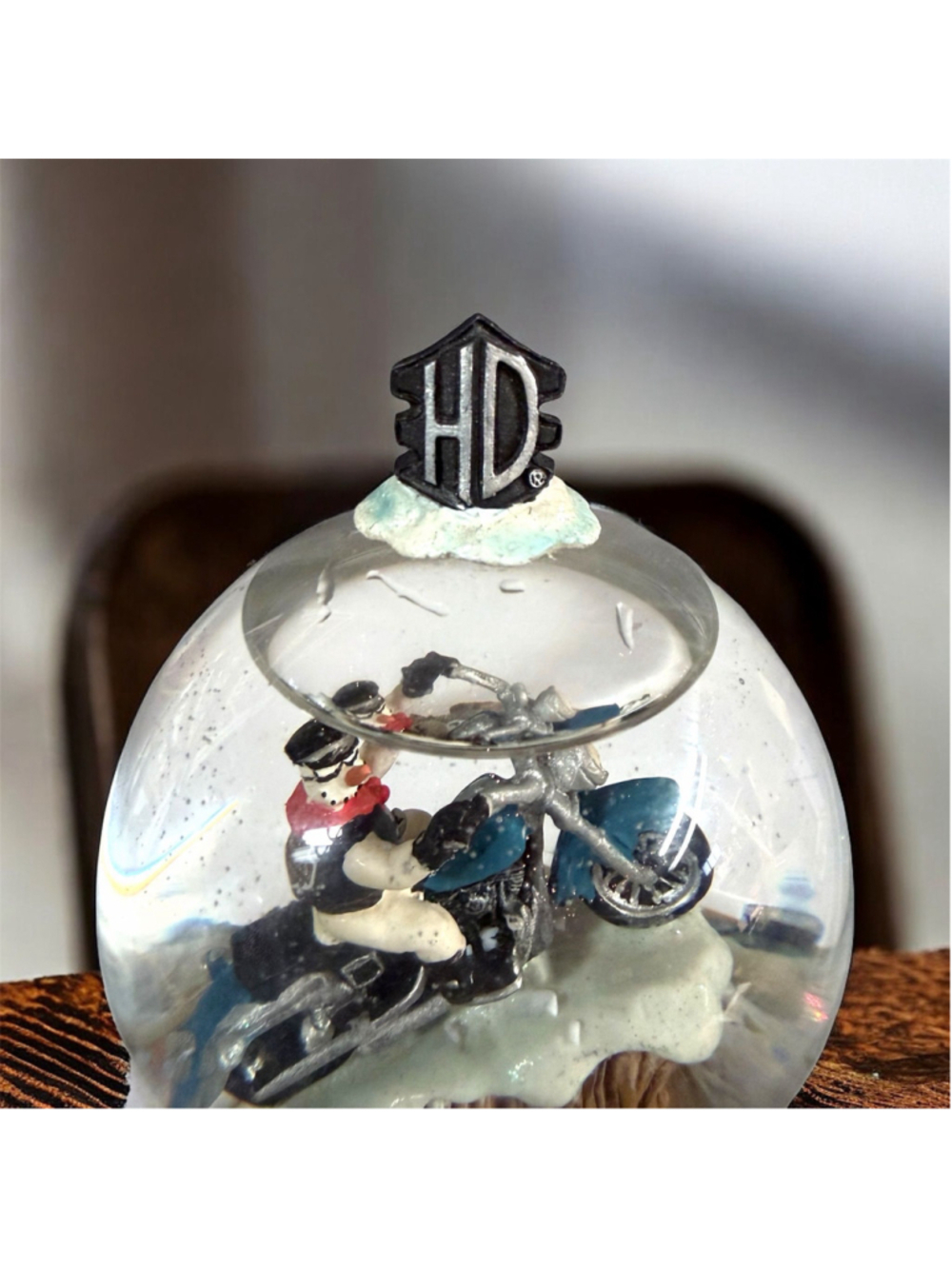 Harley-Davidson Snow Globe North Pole Motorcycle Club 2001 Original Box RARE HD - Picture 4 of 9